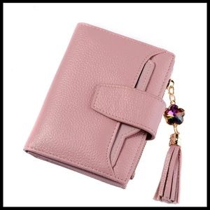 zenleather | Bags | New Dijon Multi Function Crystal Tassel Wallet ...